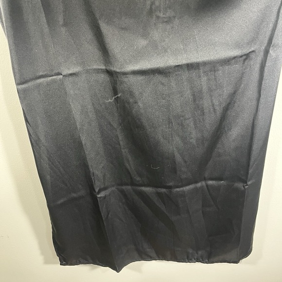 Forever 21 Black Satin Slip Dress Women's Medium - Picture 3 of 8